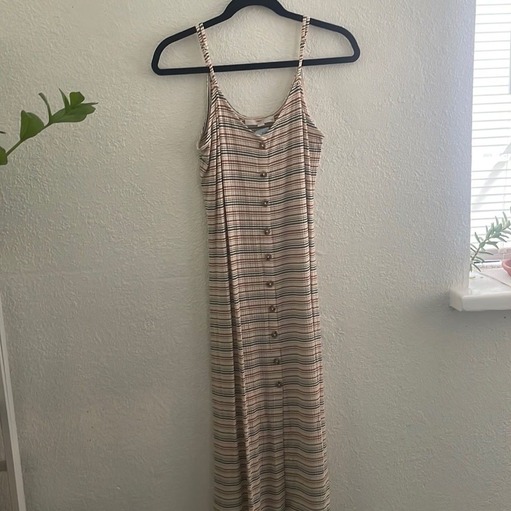 🌸2 For $25🌸Loft midi stripe button down dress